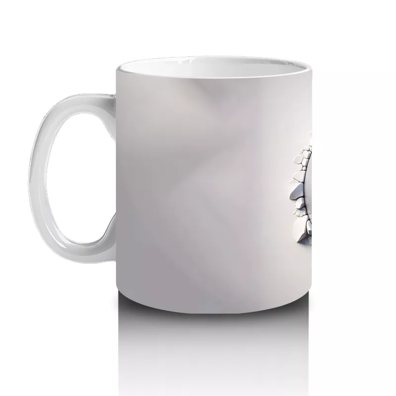 Çatlak Duvar Arasında Sevimli Yavru Kutup Tilkisi - Baskılı kahve kupası - 2