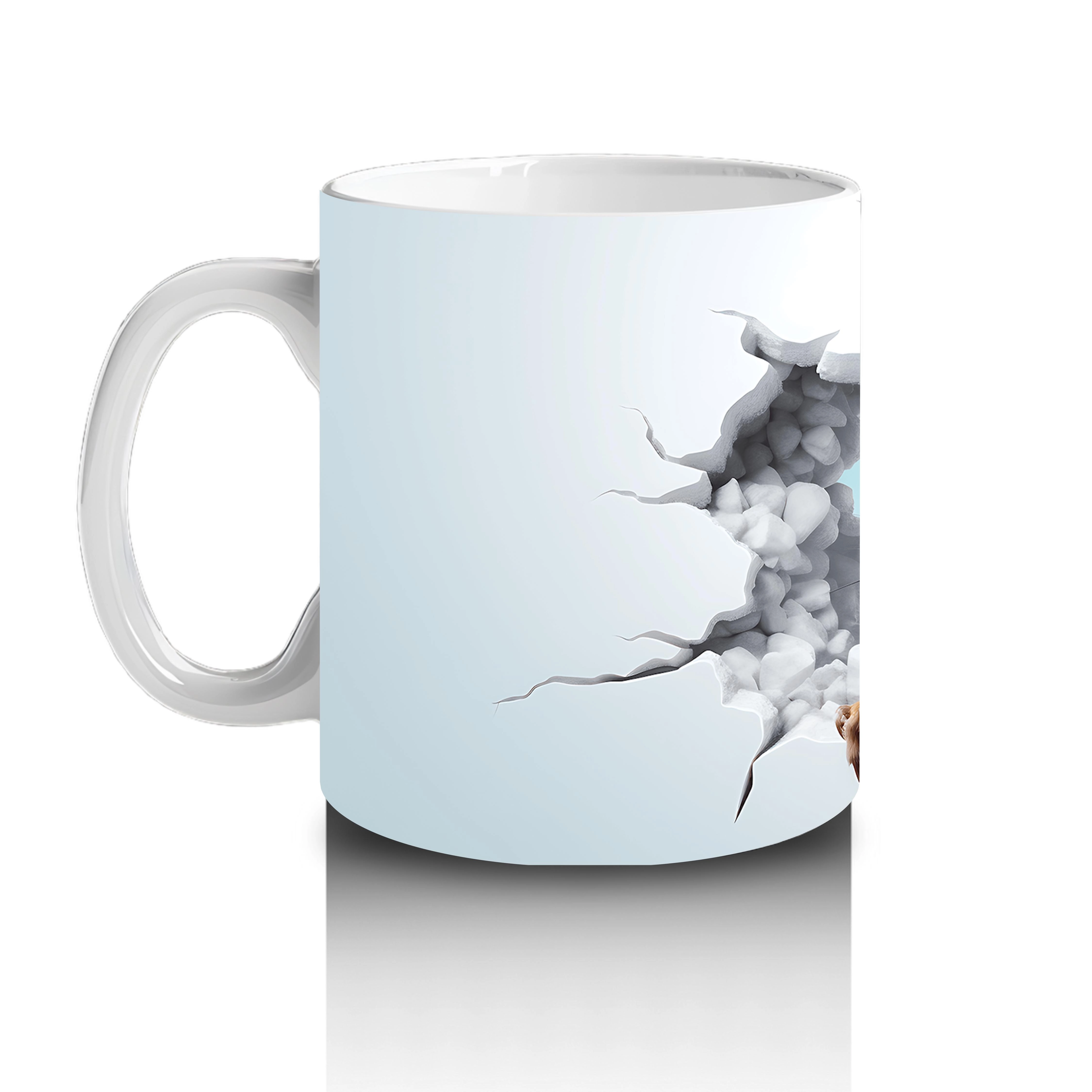 Çatlak Duvar Arasında Yavru Sincap – Baskılı Kahve Kupası - 2