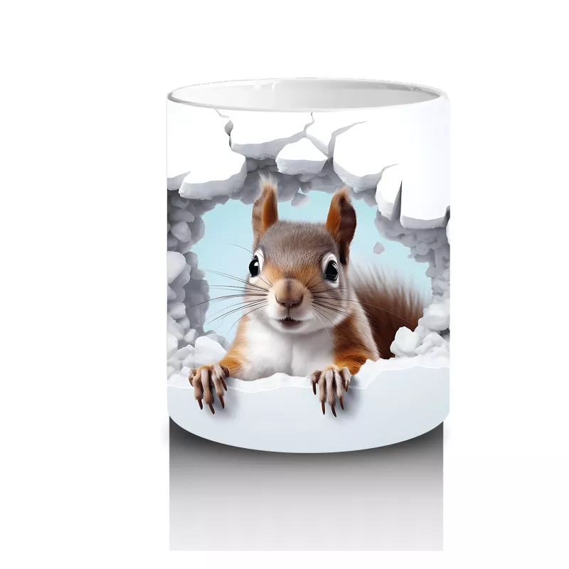 Çatlak Duvar Arasında Yavru Sincap – Baskılı Kahve Kupası - 3