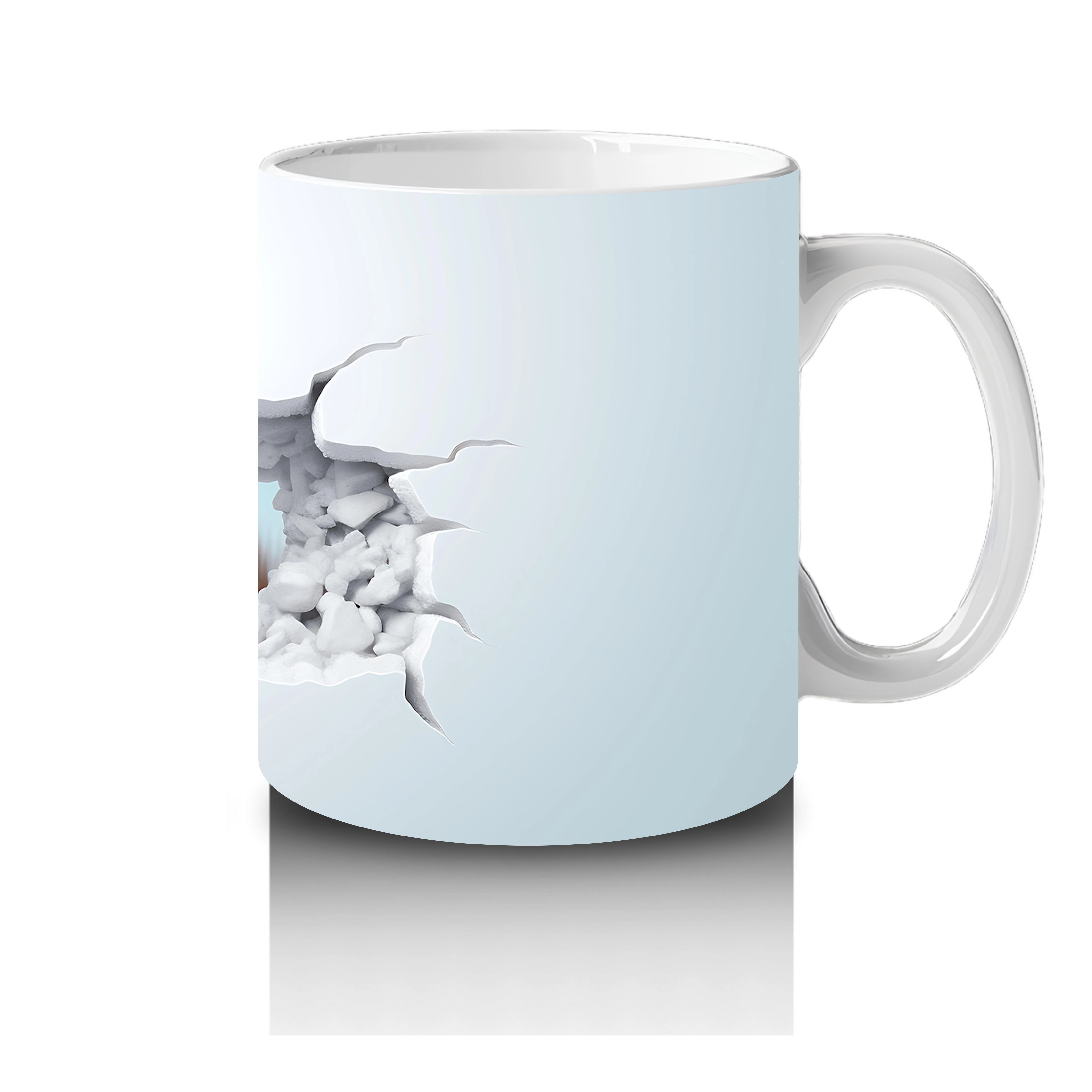 Çatlak Duvar Arasında Yavru Sincap – Baskılı Kahve Kupası - 4