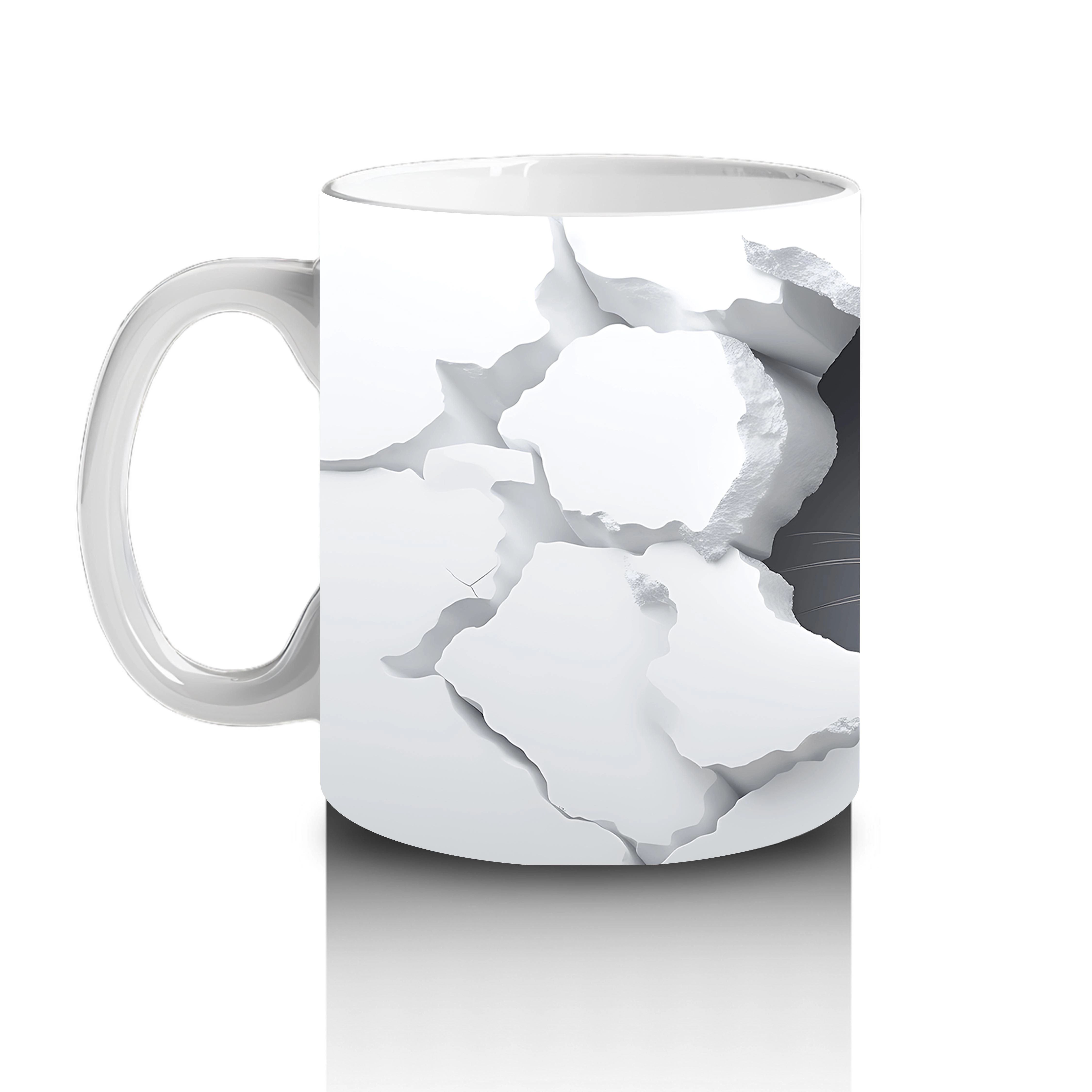 Çatlak Duvar Arasında Yavru Tavşan – Baskılı Kahve Kupası - 2