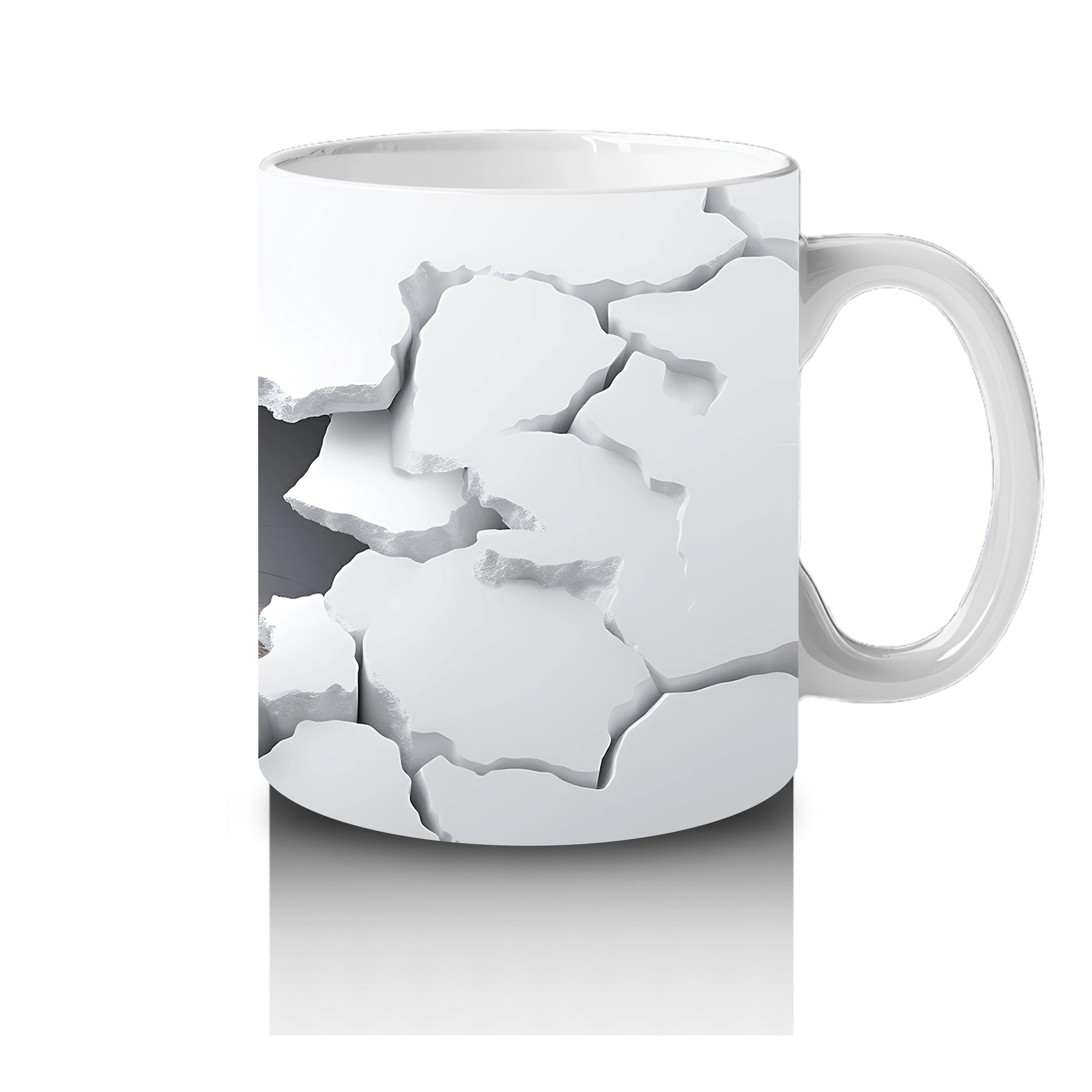 Çatlak Duvar Arasında Yavru Tavşan – Baskılı Kahve Kupası - 4