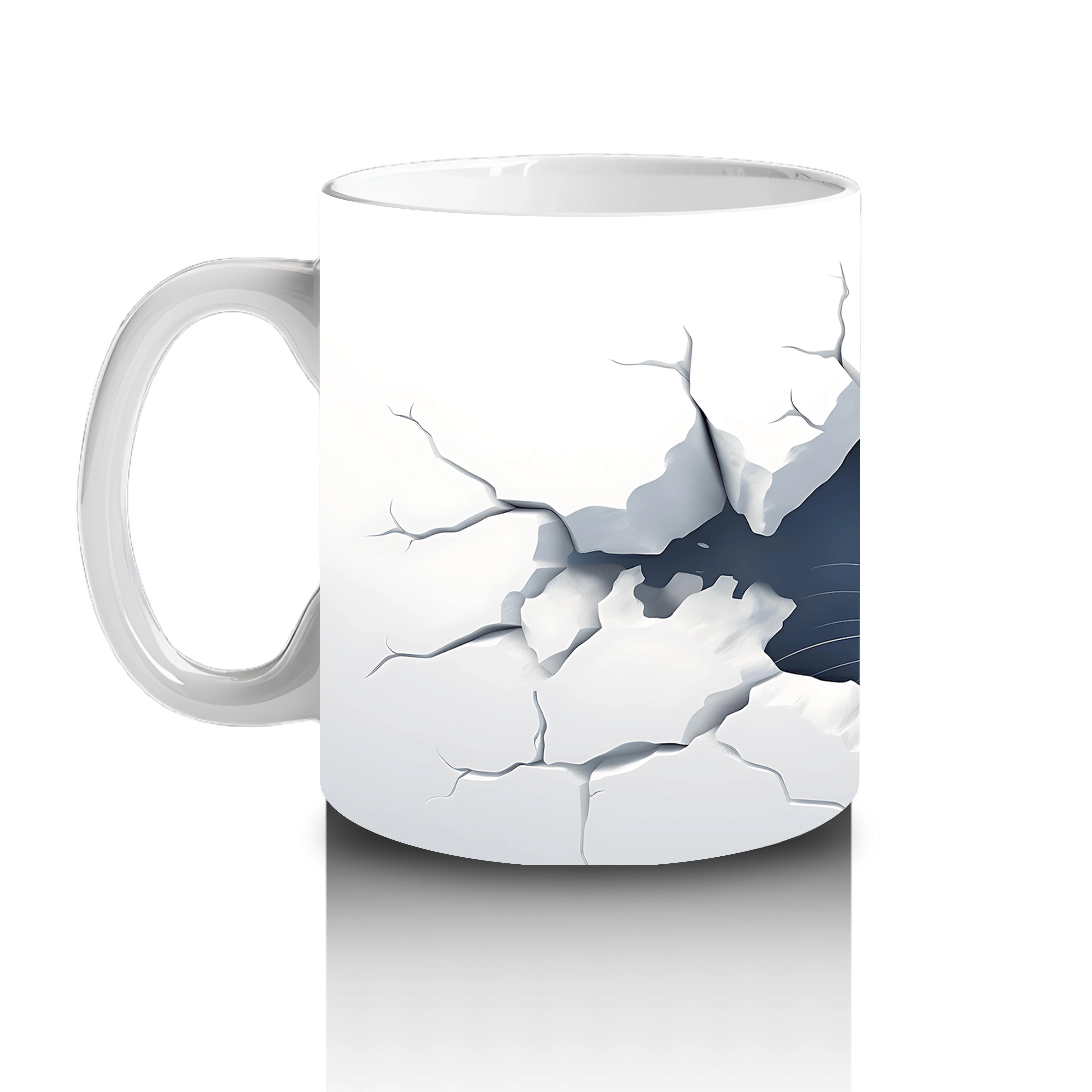 Çatlak Duvar Arasından Bakan Tavşan – Baskılı Kahve Kupası - 2