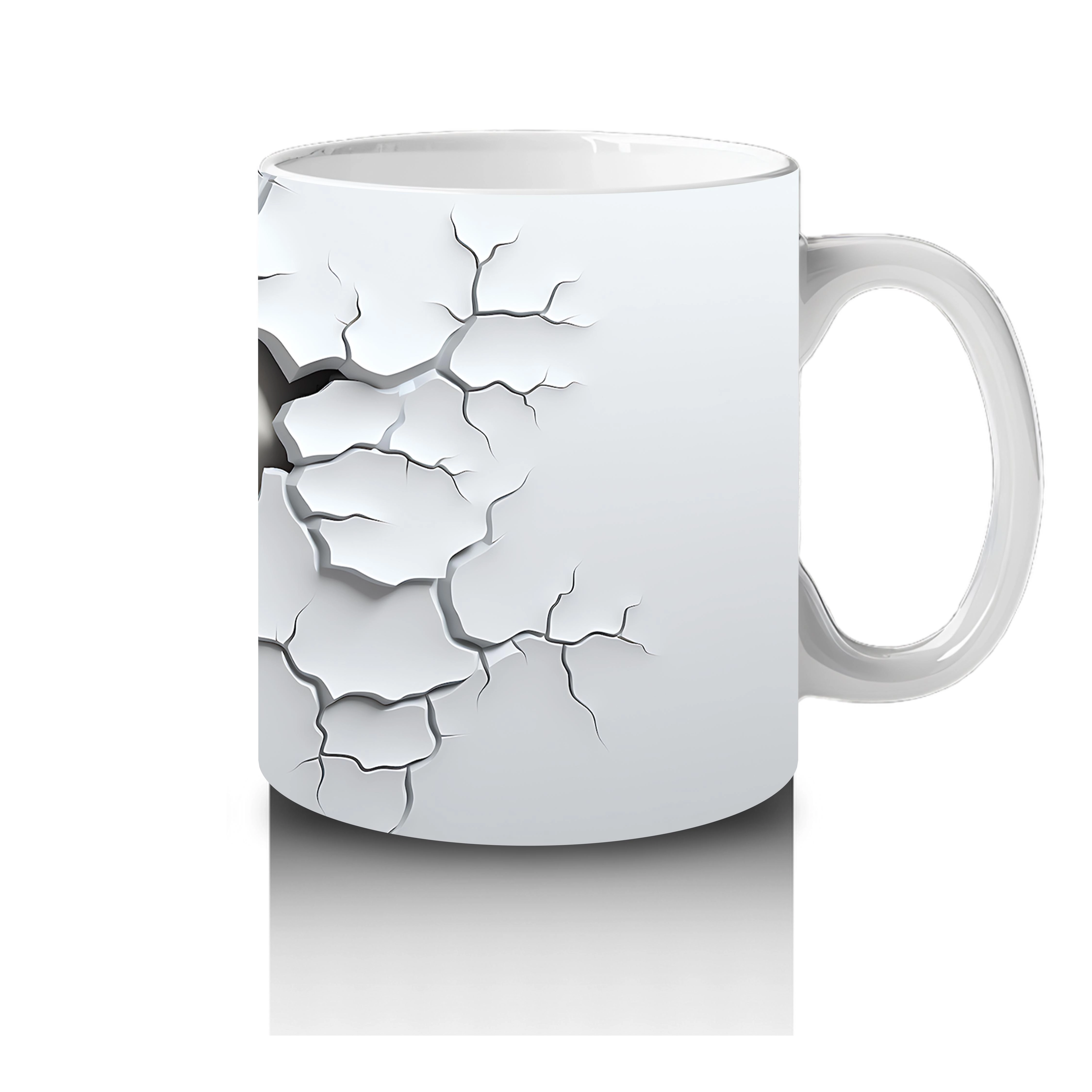 Çatlak Duvar Arkasından Bakan Hayalet – Hediyelik Kahve Kupası - 4