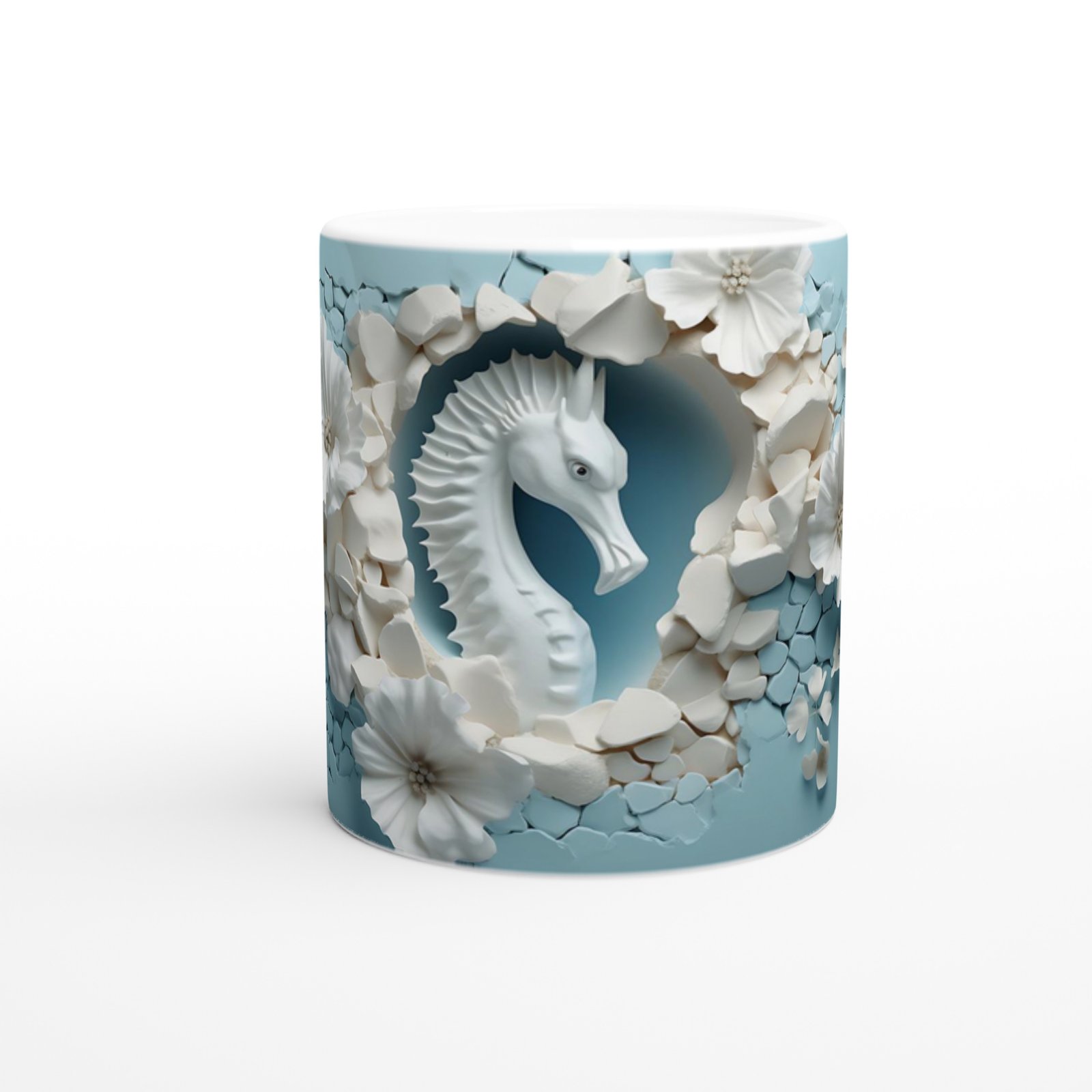 Çatlak Duvardan Bakan Denizatı Temalı Baskılı Kupa Bardak