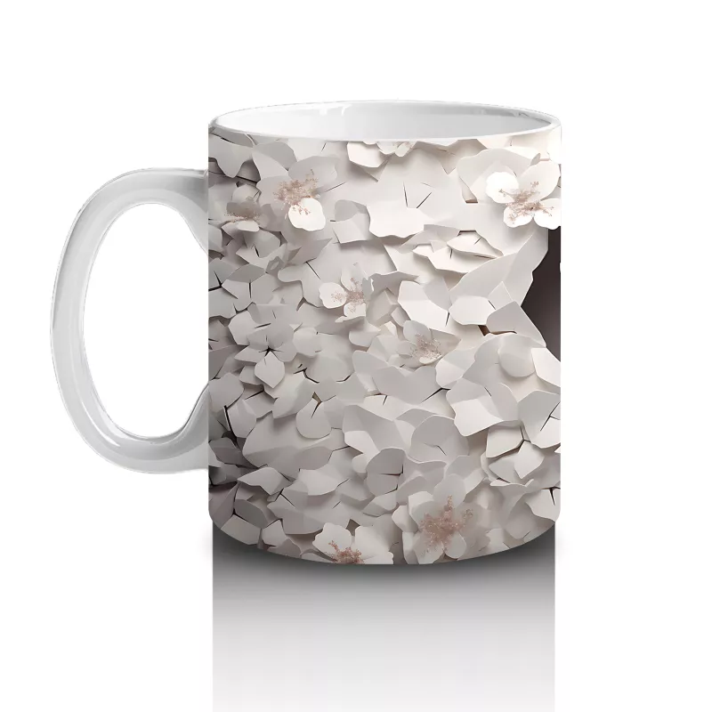 Çatlak Duvardan Bakan Soyut Geyik Figürü – Baskılı Kahve Kupası - 2