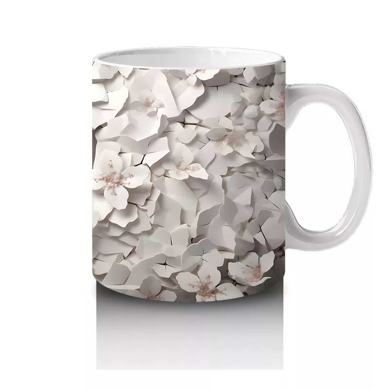 Çatlak Duvardan Bakan Soyut Geyik Figürü – Baskılı Kahve Kupası - 4