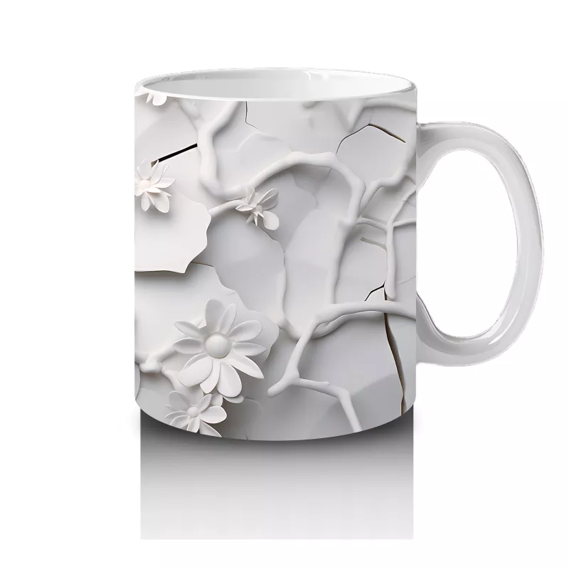 Çatlak Duvarın Ortasında Solgun Kafatası – Hediyelik Kahve Kupası - 4