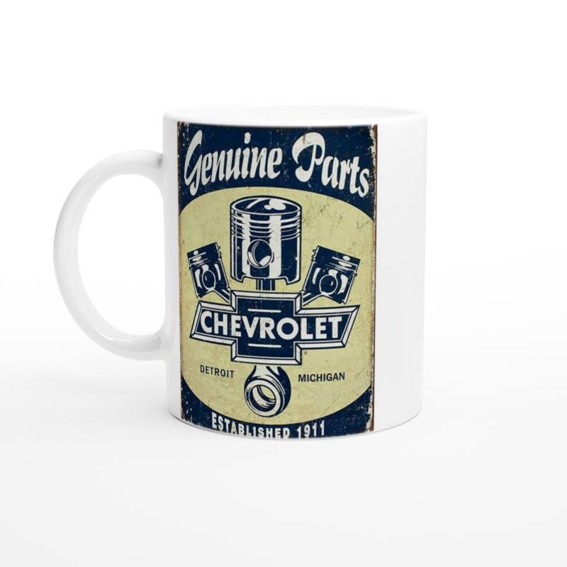Chevrolet Piston Logolu Retro Kupa Bardak