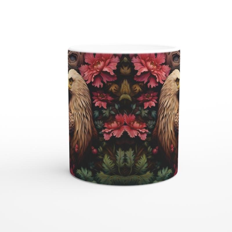 Çiçekler Arasında Kartal Gücü Kupa Bardak - 2