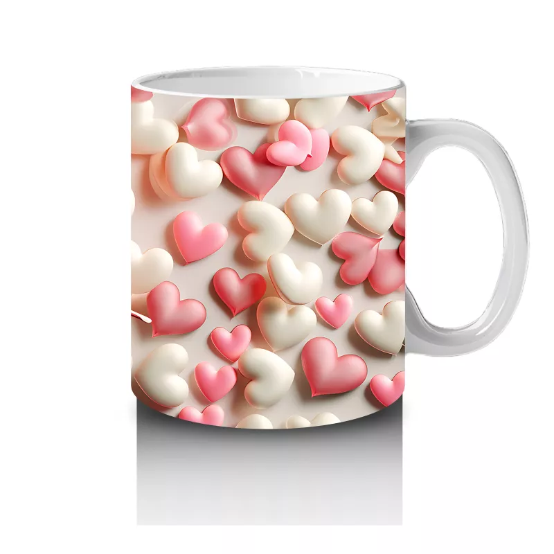 Çiçekler Arasında Uçuşan Kelebek Kompozisyonu – Baskılı Kahve Kupası - 4