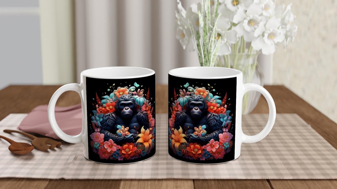 Çiçeklerin Efendisi Goril Kupa Bardak - 5