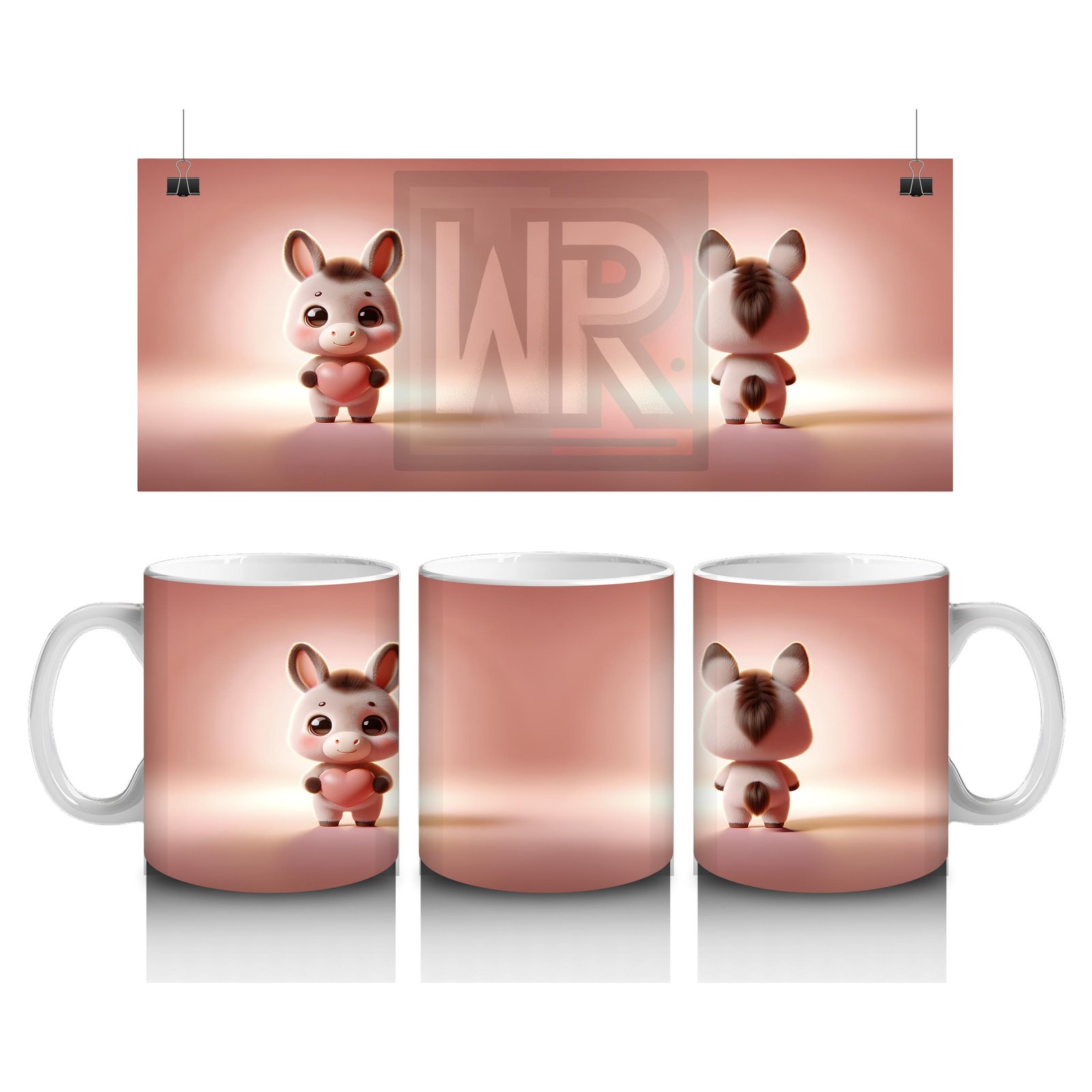 Çocuklara Sütü Sevdiren Arkadan Bakan Tavşan Kupa Bardak