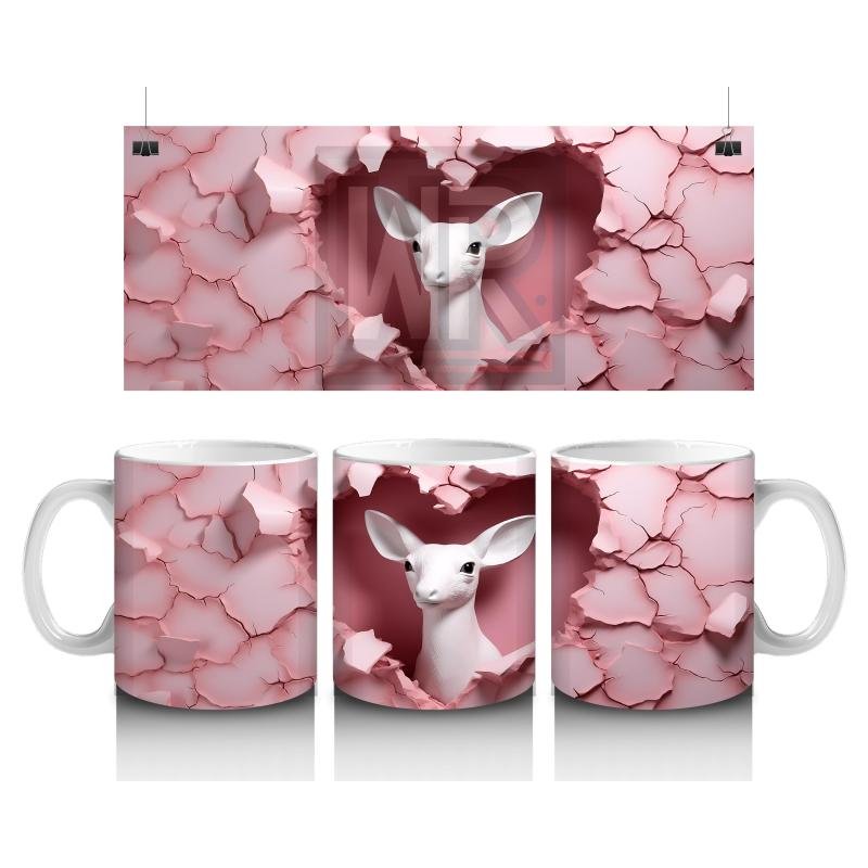 Çocuklara Sütü Sevdiren Aşkı Fısıldayan Geyik Kupa Bardak