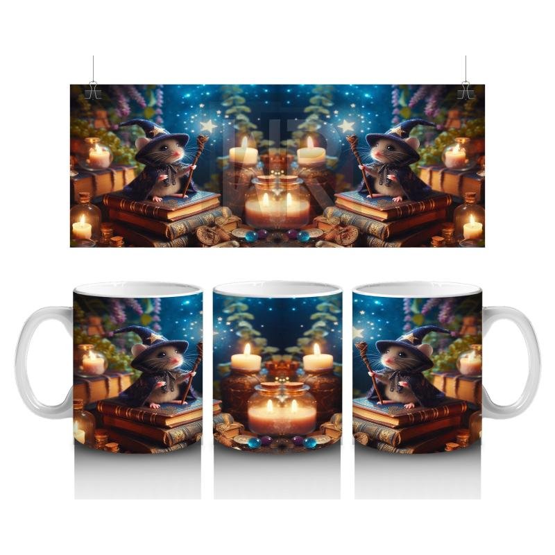 Çocuklara Sütü Sevdiren Büyülü Kitap Okuyan Fare Kupa Bardak