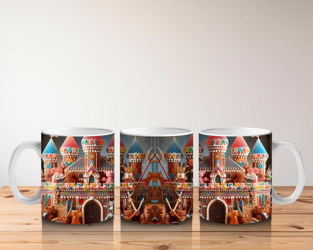 Çocuklara Sütü Sevdiren Büyülü Şeker Kale Karnavalı Kupa Bardak - 5