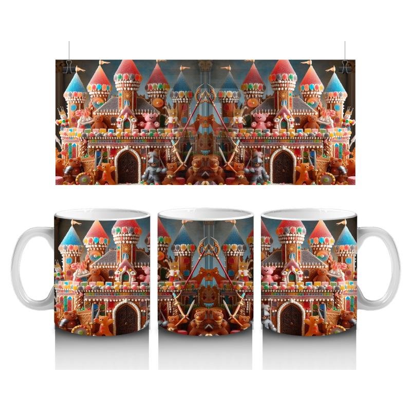 Çocuklara Sütü Sevdiren Büyülü Şeker Kale Karnavalı Kupa Bardak