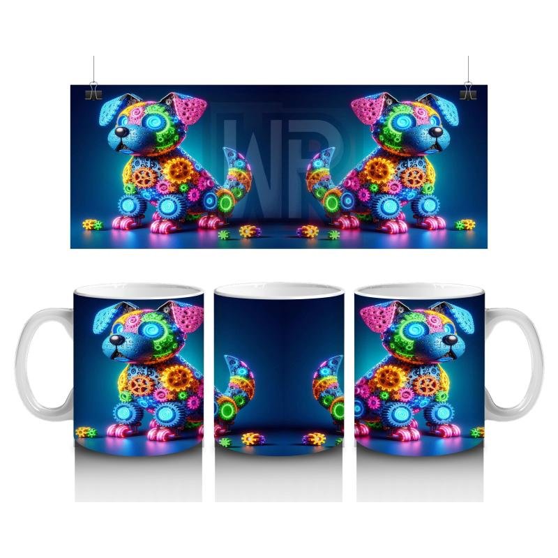 Çocuklara Sütü Sevdiren Dişli Robot Köpek Kupa Bardak