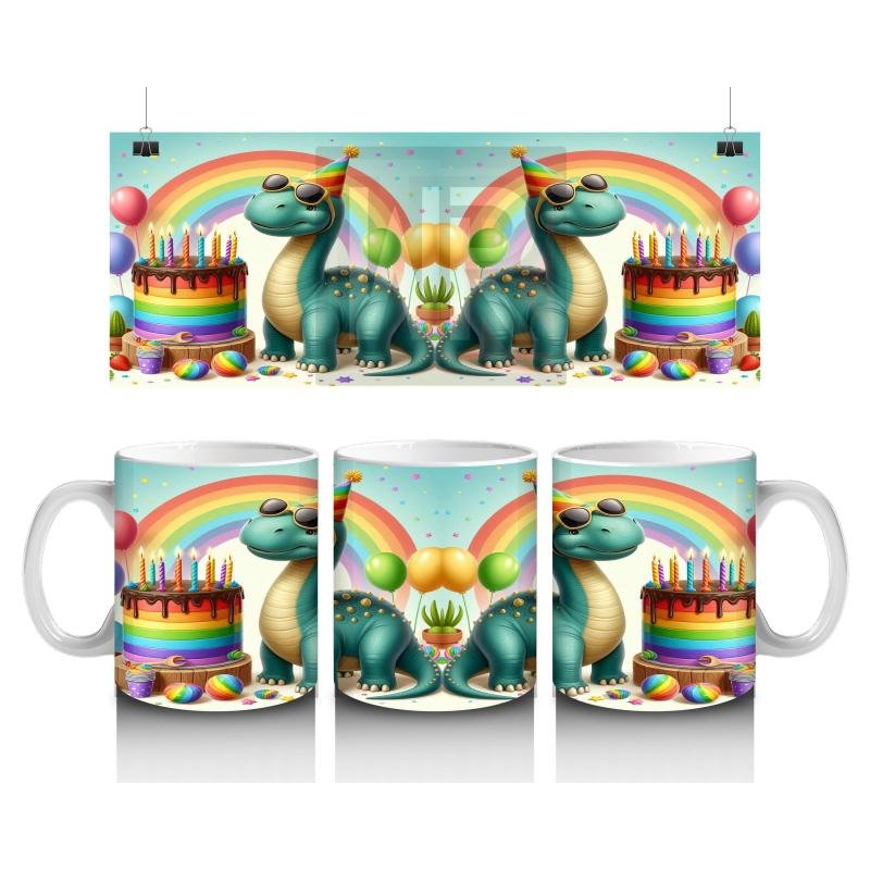 Çocuklara Sütü Sevdiren Doğum Günü Dinozor Kupa Bardak