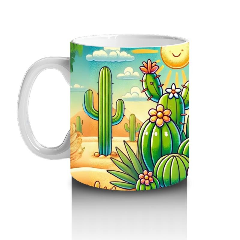 Çocuklara Sütü Sevdiren Dondurma Yiyen Sevimli Tavşan Desenli Kupa Bardak - 2