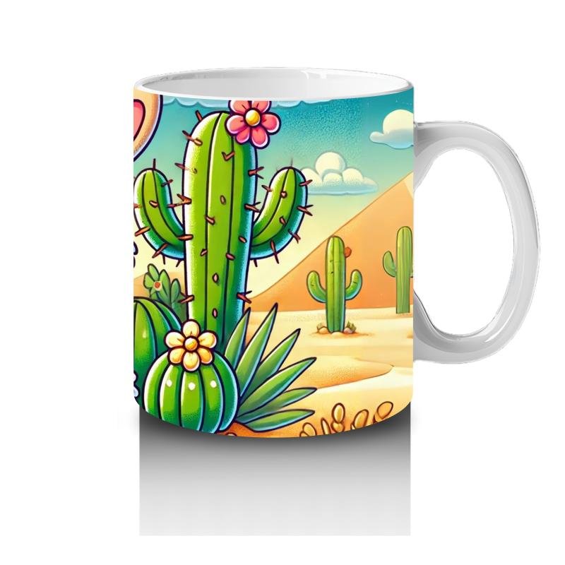 Çocuklara Sütü Sevdiren Dondurma Yiyen Sevimli Tavşan Desenli Kupa Bardak - 4