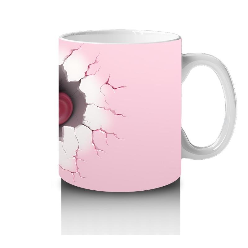 Çocuklara Sütü Sevdiren Duvarı Delip Bakan Maymun Kupa Bardak - 4