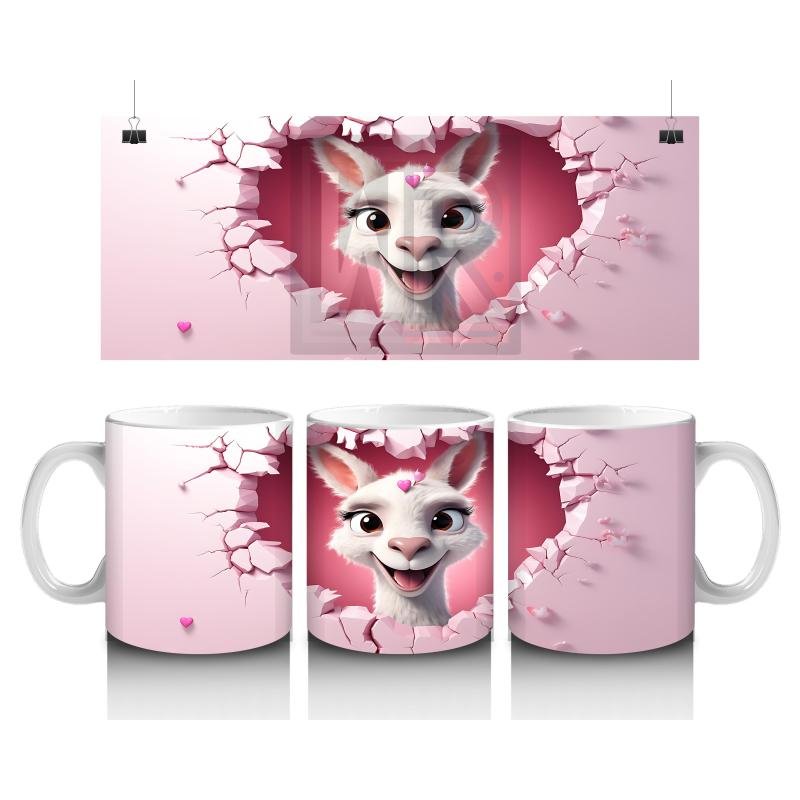 Çocuklara Sütü Sevdiren Duvarı Delip Bakan Zıpır Keçi Kupa Bardak