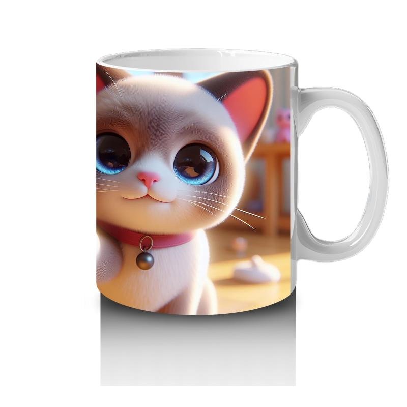 Çocuklara Sütü Sevdiren Ev Arkadaşım Kedi Kupa Bardak - 4