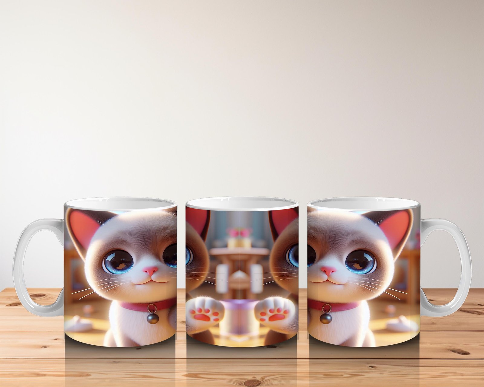 Çocuklara Sütü Sevdiren Ev Arkadaşım Kedi Kupa Bardak - 5