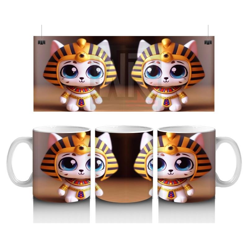 Çocuklara Sütü Sevdiren Firavun Kedisi Kupa Bardak