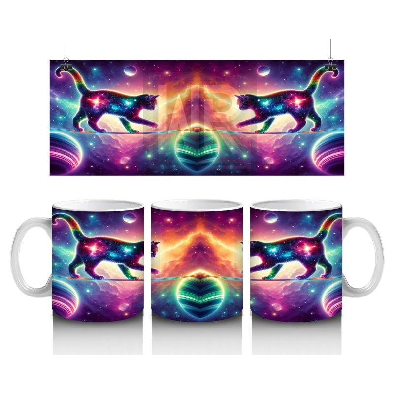 Çocuklara Sütü Sevdiren Galaktik Kediler Kupa Bardak