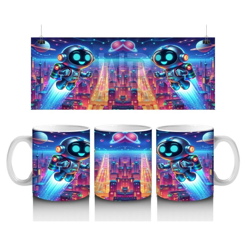 Çocuklara Sütü Sevdiren Geleceğin Robot Astronotu Kupa Bardak