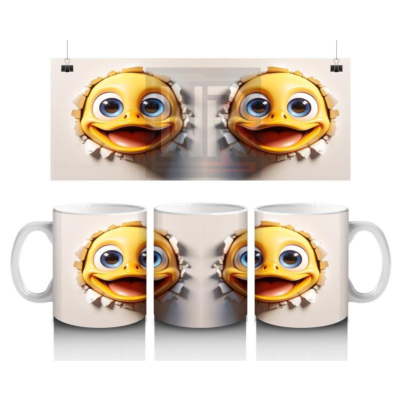 Çocuklara Sütü Sevdiren Gülümseyen Civciv Kupa Bardak