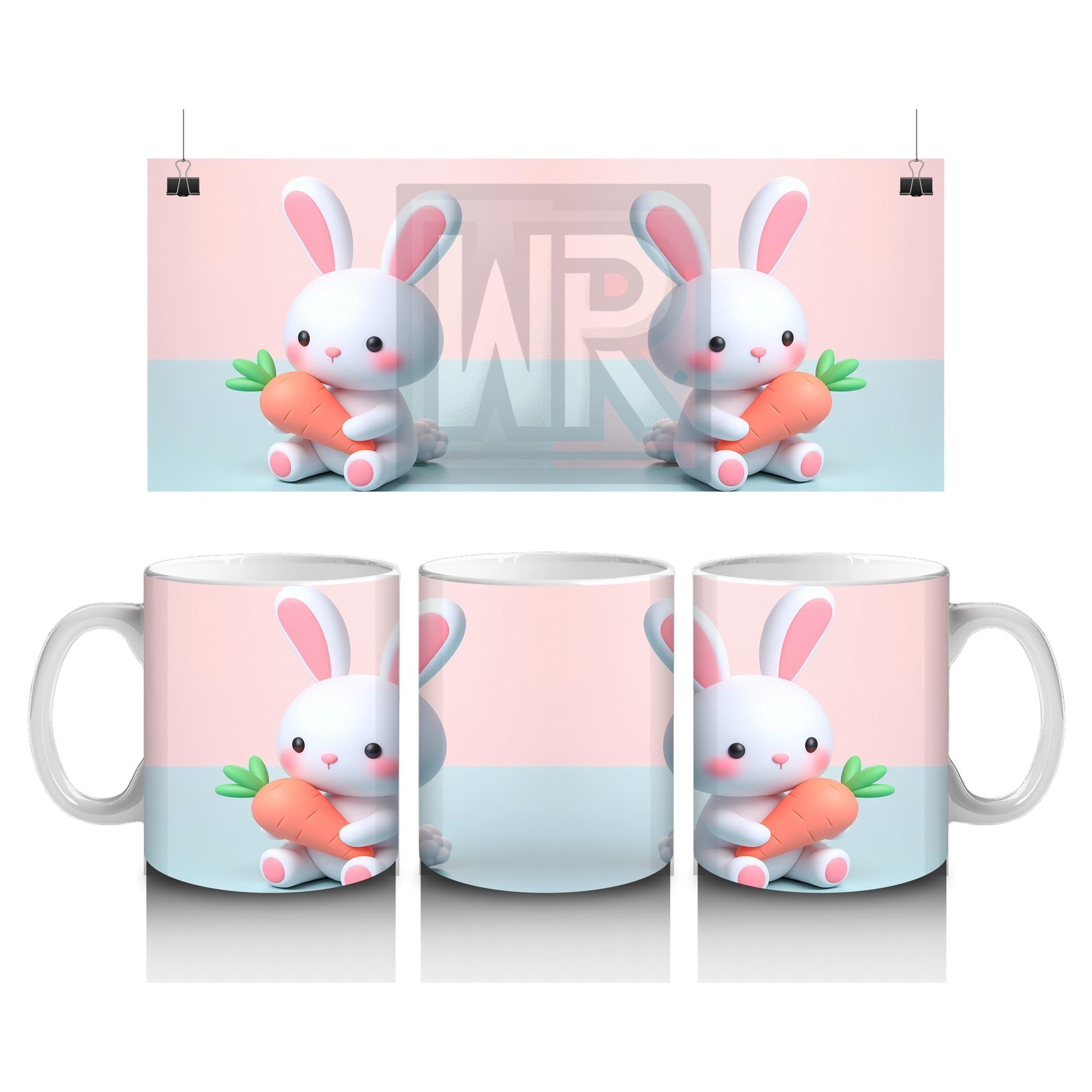 Çocuklara Sütü Sevdiren Havuçlu Tavşan Kupa Bardak