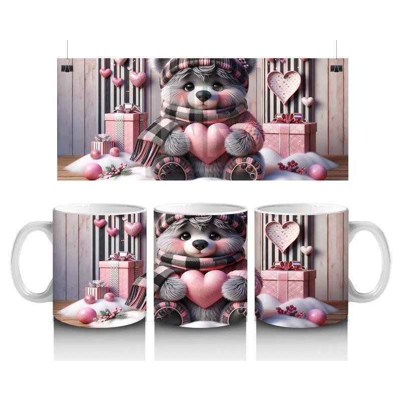 Çocuklara Sütü Sevdiren Hediye Dolu Ayıcık Kupa Bardak