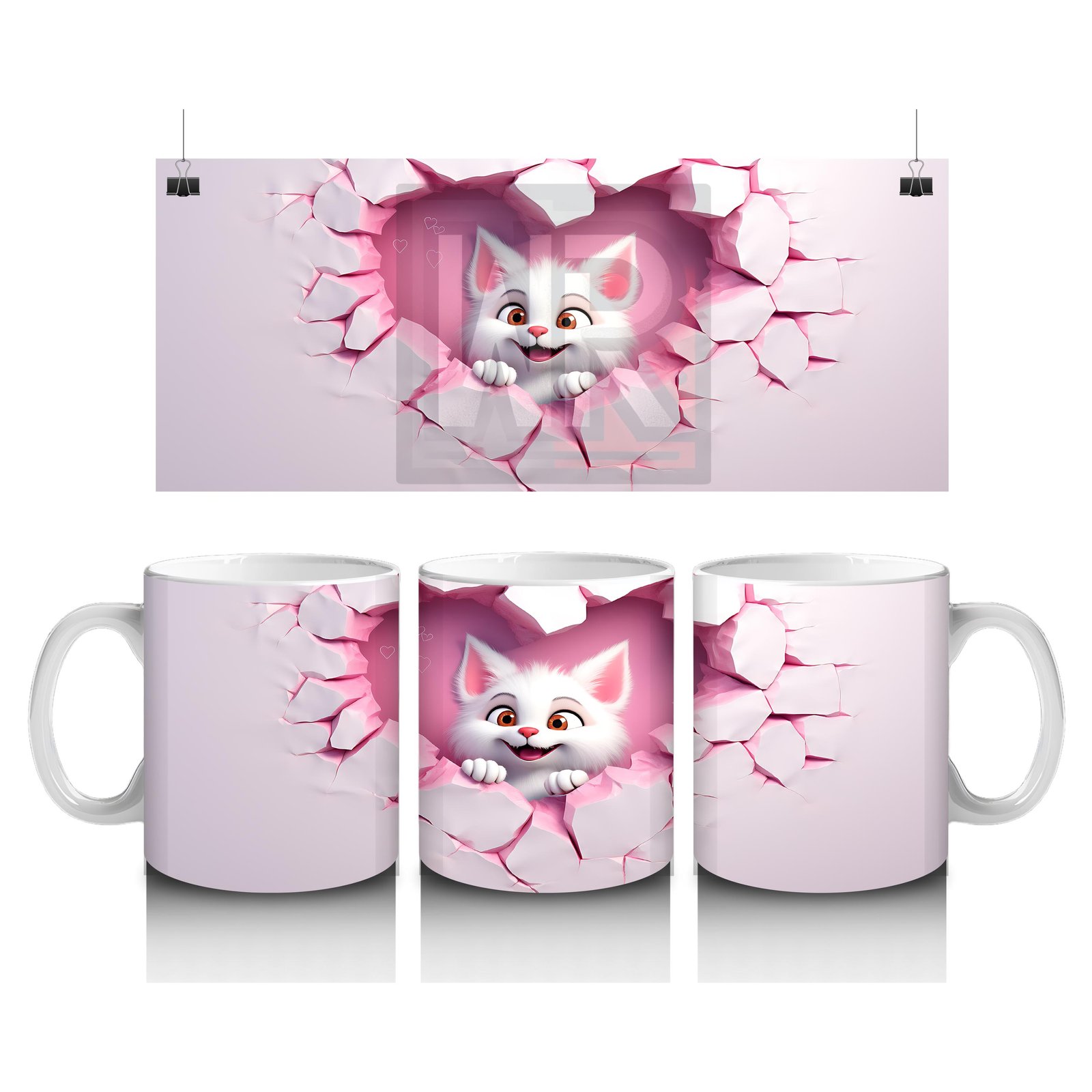 Çocuklara Sütü Sevdiren Kalp Çerçevesindeki Neşeli Tilki Kupa Bardak