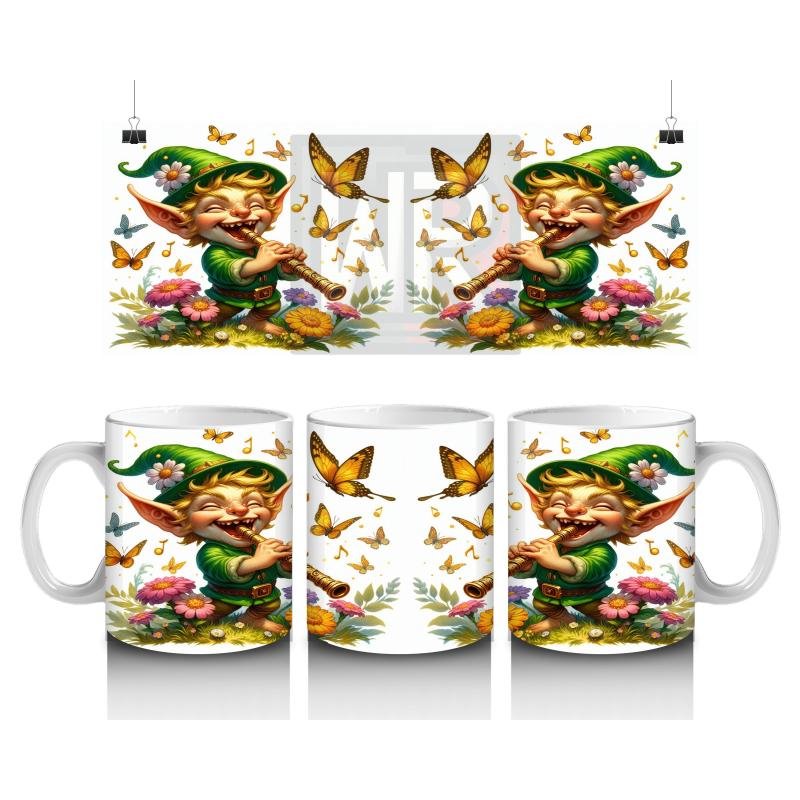 Çocuklara Sütü Sevdiren Kelebek Dostu Orman Cücesi Kupa Bardak