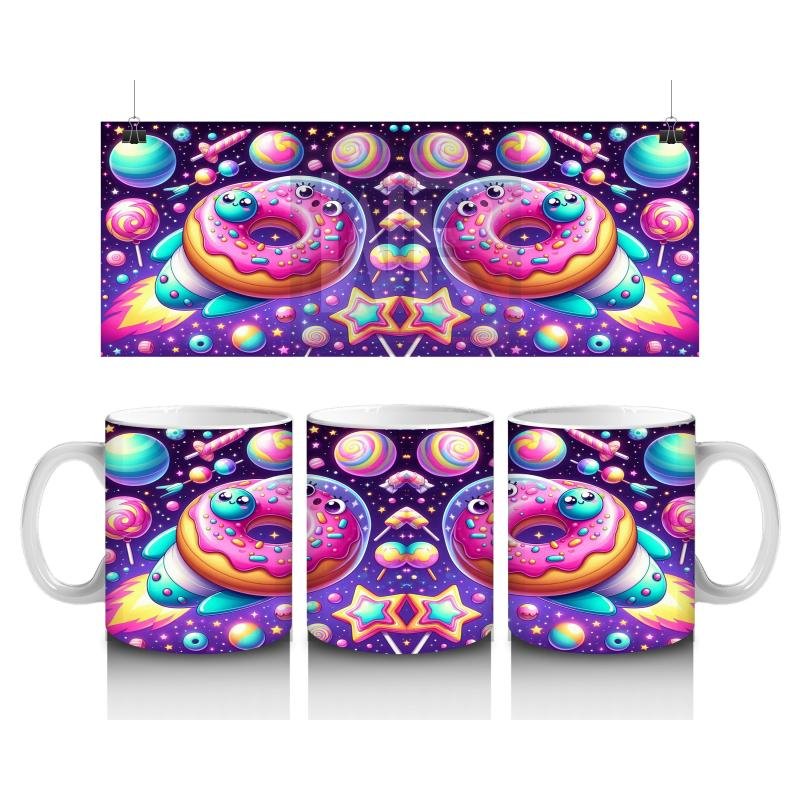 Çocuklara Sütü Sevdiren Kozmik Donut Gezegenleri Kupa Bardak