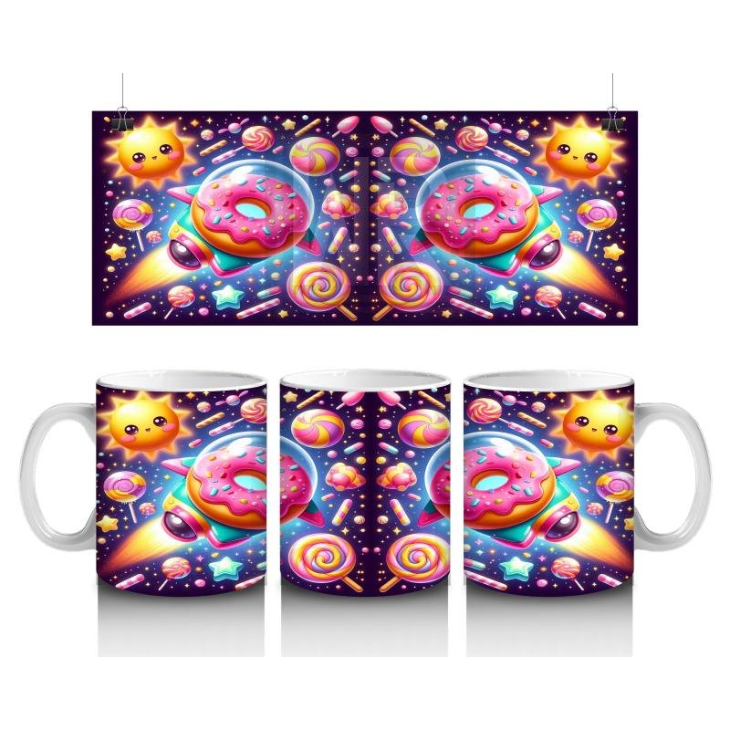 Çocuklara Sütü Sevdiren Kozmik Donut Şenliği Kupa Bardak