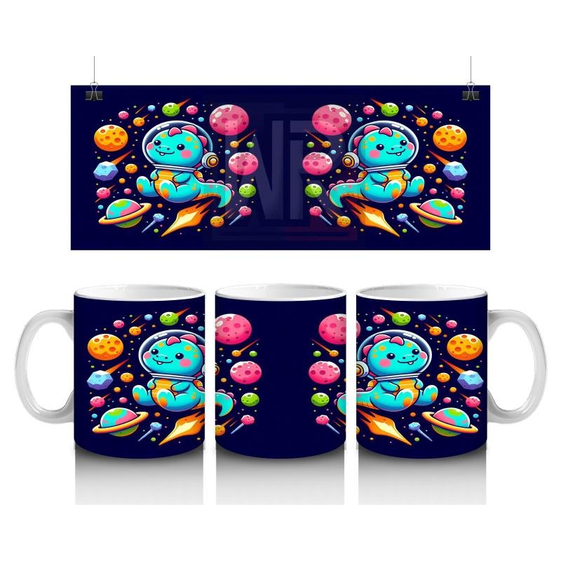 Çocuklara Sütü Sevdiren Kozmik Maceracı Kedi Kupa Bardak