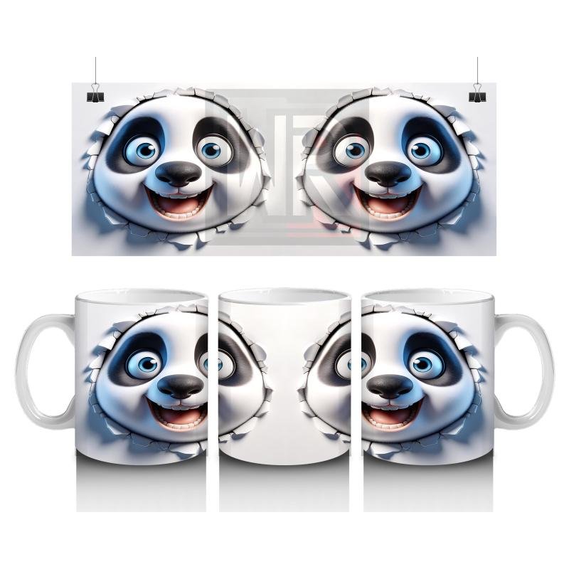 Çocuklara Sütü Sevdiren Meraklı Panda Kupa Bardak