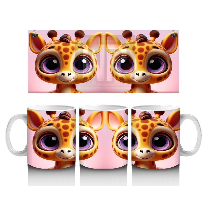 Çocuklara Sütü Sevdiren Meraklı Zürafa Keşfi Kupa Bardak