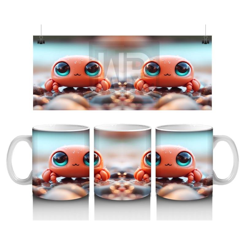 Çocuklara Sütü Sevdiren Mercan Resifi Yengeç Kupa Bardak