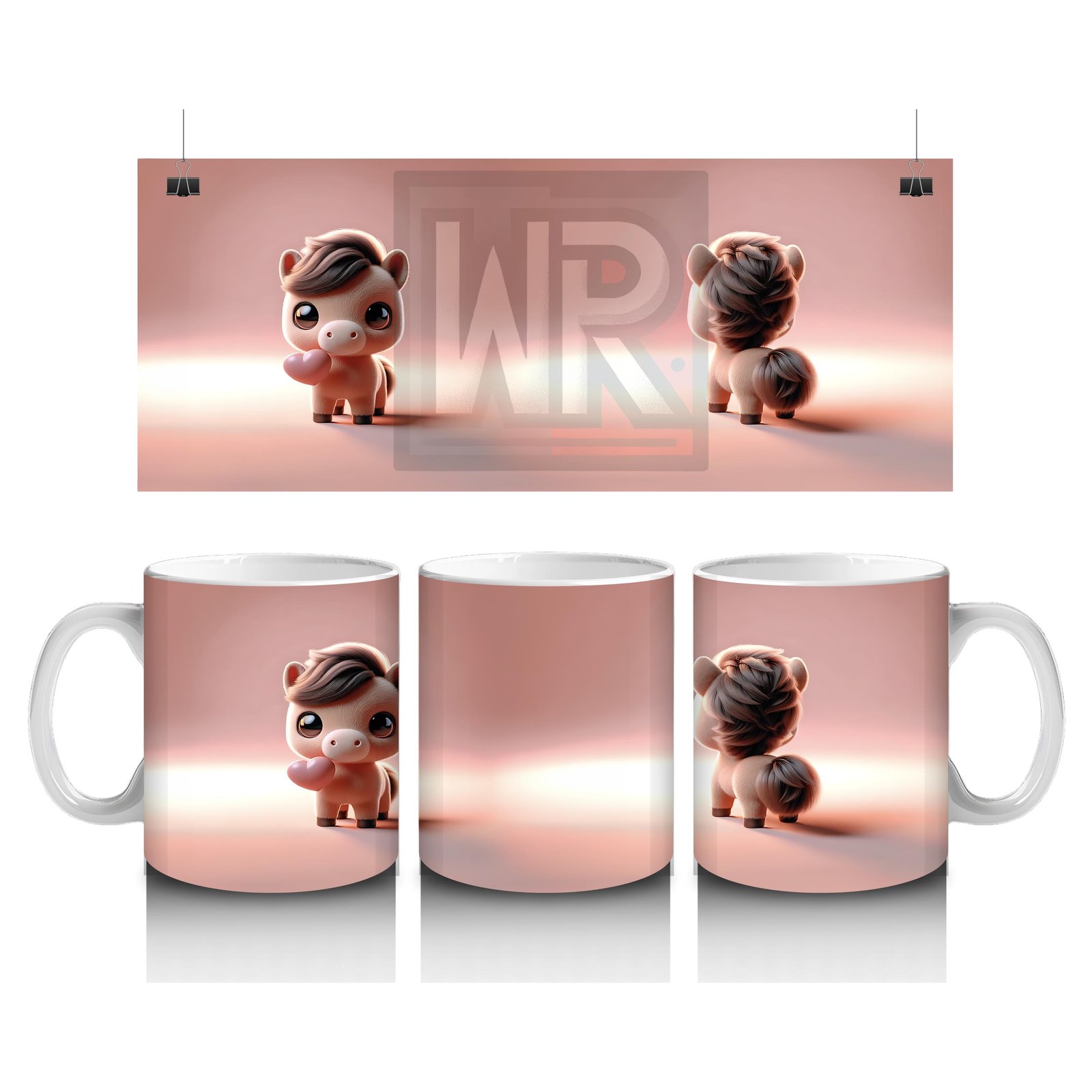 Çocuklara Sütü Sevdiren Minik Pony Kupa Bardak