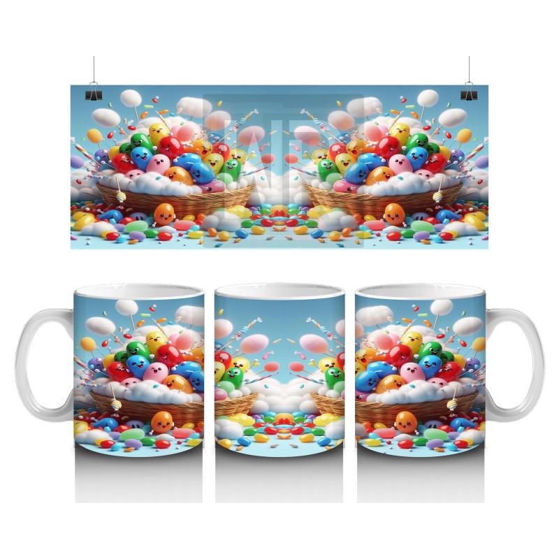 Çocuklara Sütü Sevdiren Neşeli Balon Sepeti Kupa Bardak