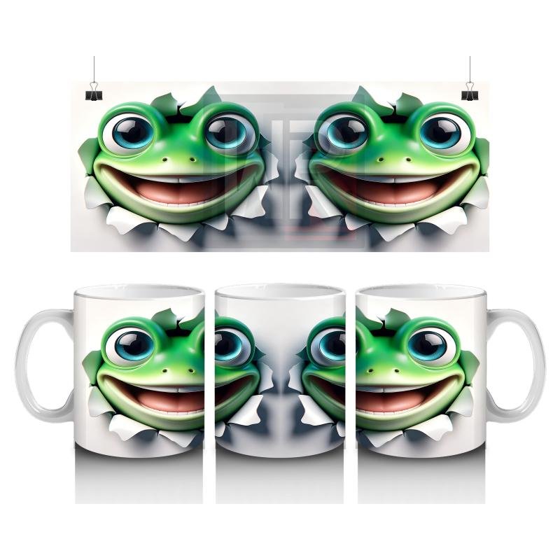 Çocuklara Sütü Sevdiren Neşeli Kurbağa Kupa Bardak