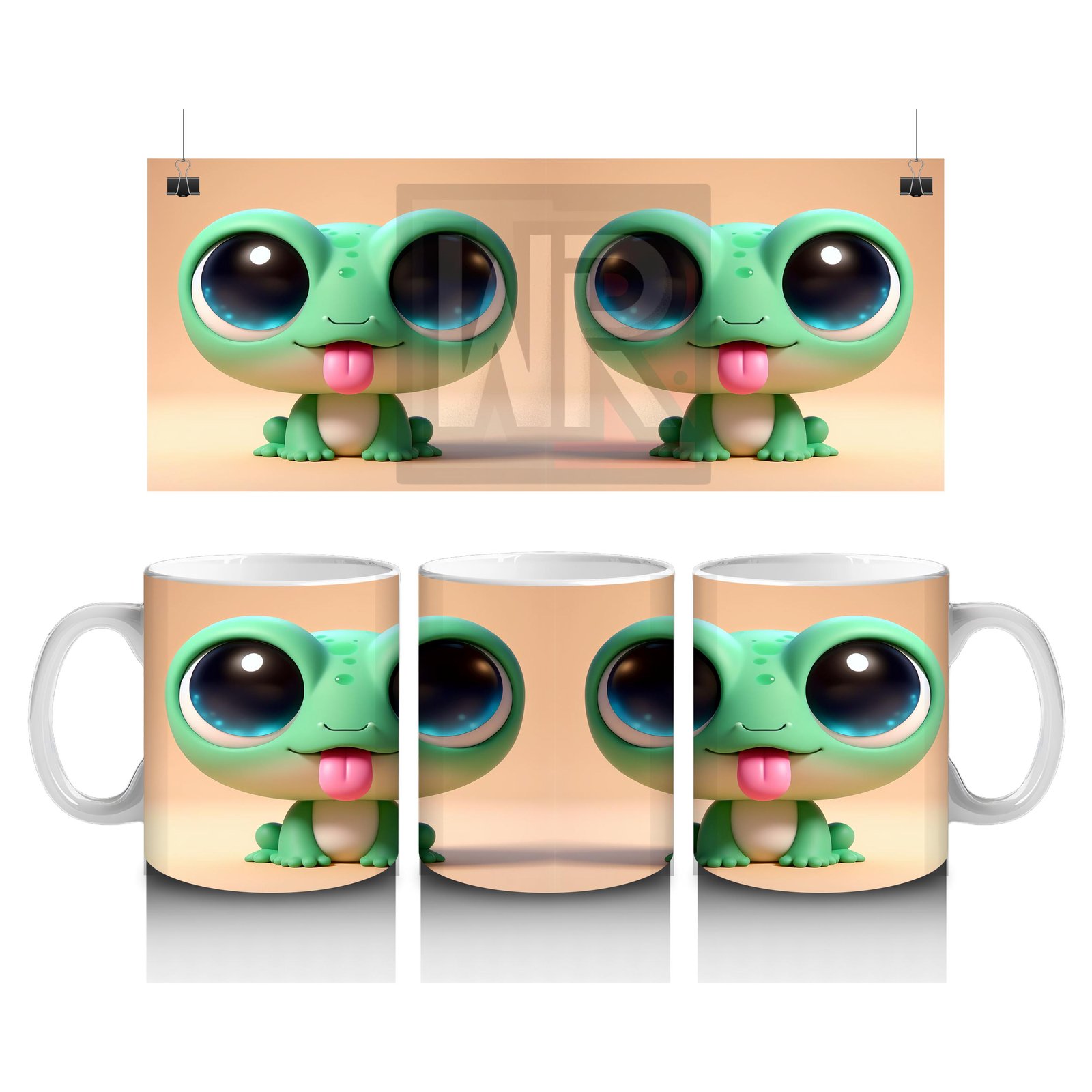 Çocuklara Sütü Sevdiren Neşeli Kurbağa Kupa Bardak