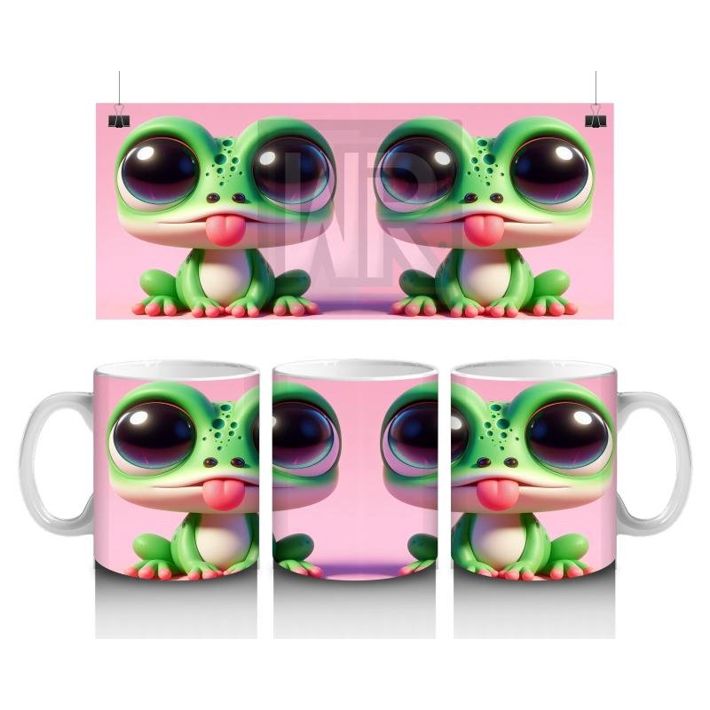 Çocuklara Sütü Sevdiren Neşeli Kurbağa Kupa Bardak