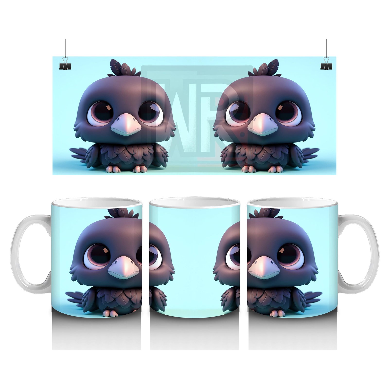 Çocuklara Sütü Sevdiren Neşeli Kuzgun Kupa Bardak