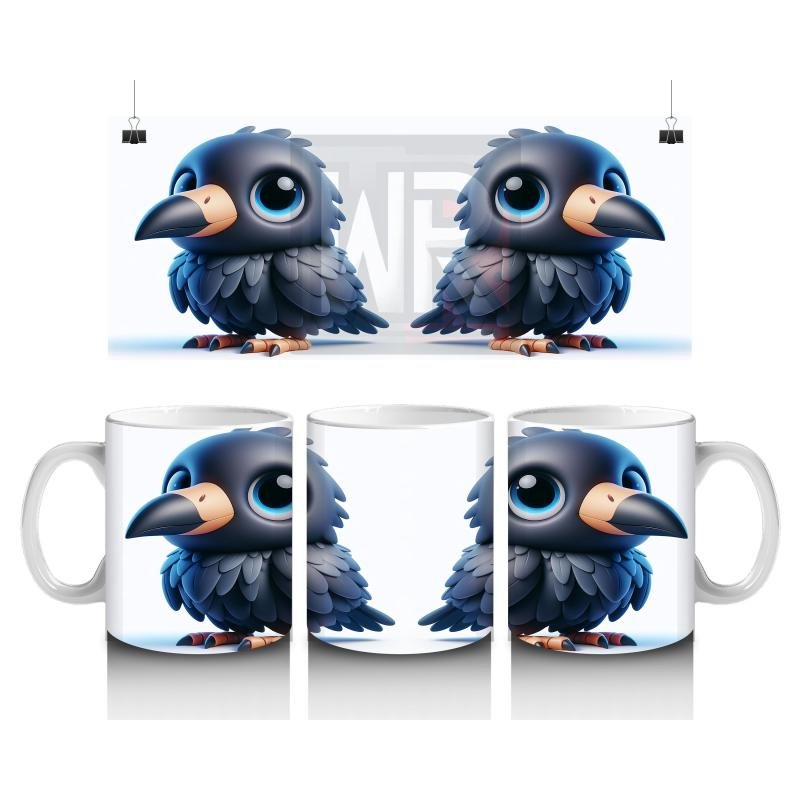 Çocuklara Sütü Sevdiren Neşeli Kuzgun Kupa Bardak